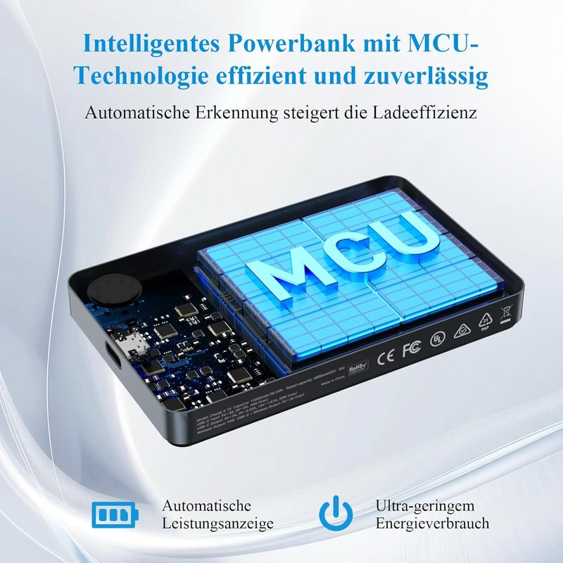 Minthouz MagSafe Powerbank 10000mAh - 20W Mágneses Vezeték Nélküli Hordozható Töltő iPhone 16/15/14/13/12 és Samsung Készülékekhez, Gyorstöl