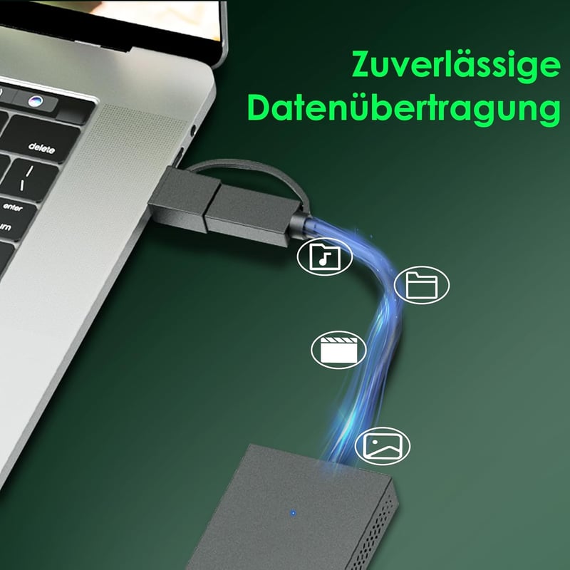 Minthouz USB 3.0/USB C Dual HDMI Adapter - 4K+1080p Kettős Monitor Elosztó Windows és MacBook M1/M2/M3 Kompatibilis, Dell HP Surface Lenovo