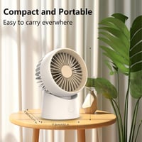 Minthouz USB-C Asztali Ventilátor, Hordozható, 3 Fokozat, 90° Forgatható 7