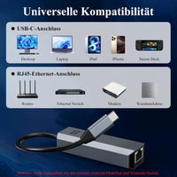 Minthouz USB-C Ethernet adapter 5G RJ45 hálózati csatlakozó 6