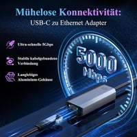 Minthouz USB-C Ethernet adapter 5G RJ45 hálózati csatlakozó 2
