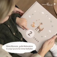 mintkind Babyalbum Második Életév Keményfedeles Babynapló Emlékkönyv és Fotoalbum Fiúknak és Lányoknak Ajándék Babakkönyv Bézs 4