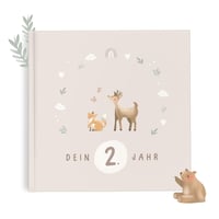 mintkind Babyalbum Második Életév Keményfedeles Babynapló Emlékkönyv és Fotoalbum Fiúknak és Lányoknak Ajándék Babakkönyv Bézs 1
