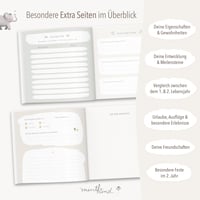 mintkind Babyalbum Második Életév Keményfedeles Babynapló Emlékkönyv és Fotoalbum Fiúknak és Lányoknak Ajándék Babakkönyv Bézs 5