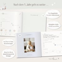 mintkind Babyalbum Második Életév Keményfedeles Babynapló Emlékkönyv és Fotoalbum Fiúknak és Lányoknak Ajándék Babakkönyv Bézs 3