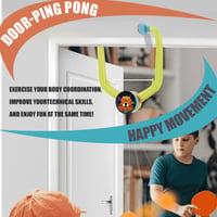 MinXin ajtóra akasztható ping-pong edzőkészlet gyerekeknek - állítható magasságú asztalitenisz tréner ütővel és labdákkal, családi játék 4