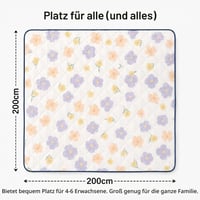 Pikniková deka MinXin 200x200 cm zelená, vodoodolná, skladacia prenosná kempingová podložka s rukoväťou na pláž, grilovačku a vonkajšie použitie 5