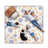 Pikniková deka MinXin 200x200 cm zelená, vodoodolná, skladacia prenosná kempingová podložka s rukoväťou na pláž, grilovačku a vonkajšie použitie 1