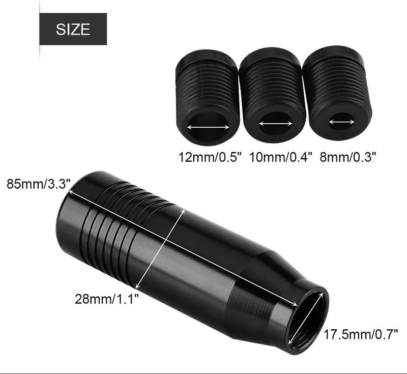 Minyinla Univerzális Kézi Váltógomb 3 Adapterrel Fekete