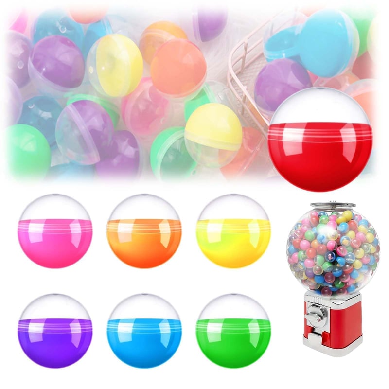 Set 120 Globuri din Plastic Reutilizabile MINZHI pentru Decorațiuni de Crăciun și Cadouri, Bile Transparente Colorate din Acril pentru Creații Artizanale