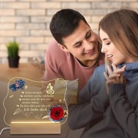Miofula Örök Rózsa Éjszakai Lámpa LED Fénnyel Nőknek Ajándék 4