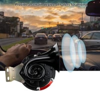 MiOYOOW Csiga Autókürt 24V - 300 dB Szuper Hangos Elektromos Légkürt Autókhoz és Motorkerékpárokhoz, Járműkürt 7