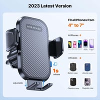 Miracase 2. generációs autós telefontartó szellőzőrácsra, 360°-os forgatás, univerzális 4-7" 6