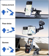 Miracase autós telefontartó 360° forgatható szívókorongos rögzítés 4-7.2" telefonokhoz 7