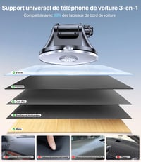 Miracase autós telefontartó 360° forgatható szívókorongos rögzítés 4-7.2" telefonokhoz 5