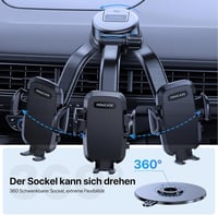Miracase autós telefontartó 360° forgatható univerzális autó telefon tartó szellőzőrácsra - Suction cup and ventilation 3