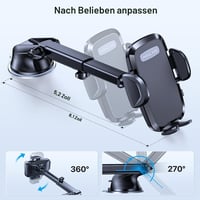 Miracase autós telefontartó szellőzőrácsra, műszerfalra és szélvédőre 6