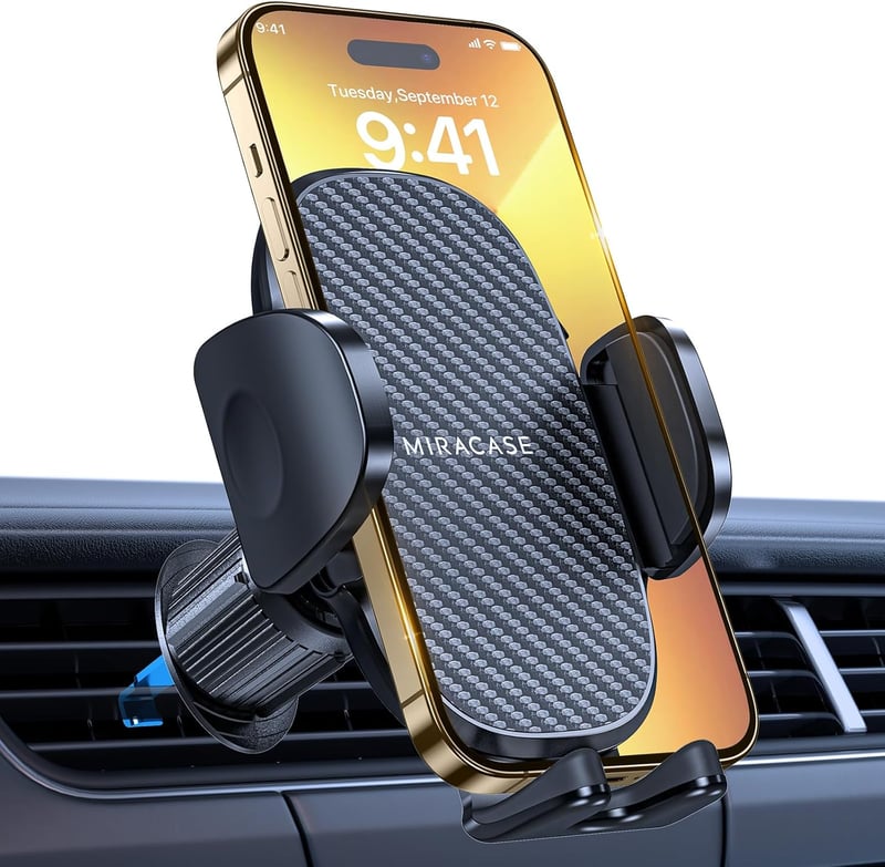 Miracase autós telefontartó szellőzőrácsra, 360° forgatható, 4-7 hüvelykes