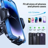Suport auto pentru telefon Miracase pentru grila de ventilație, rotativ la 360°, cu cârlig metalic dublu, suport universal pentru smartphone în mașină pentru hands-free 4