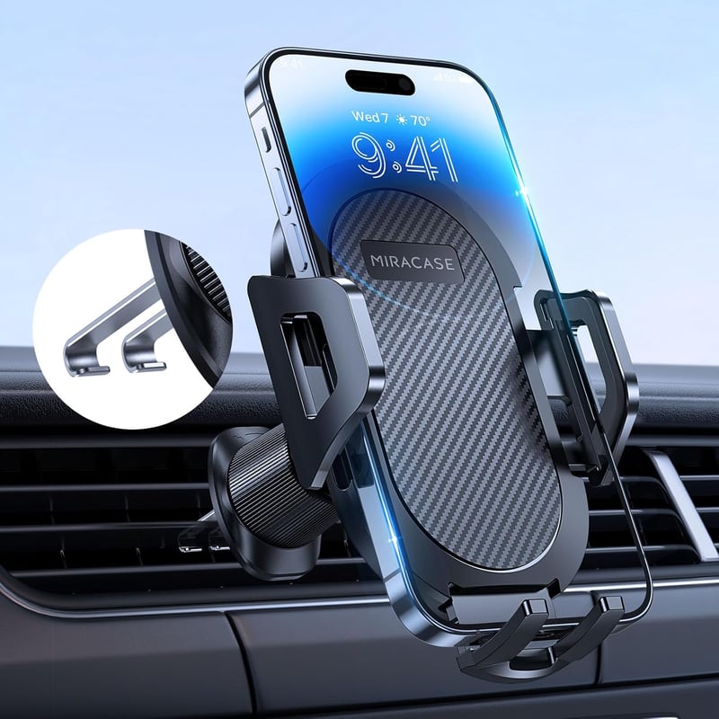Miracase Autós Telefontartó Szellőzőrácsra 360° Forgatható iPhone Samsung 4-7" - Ventilation