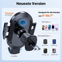 Miracase Autós Telefontartó Szellőzőrácsra 360° Forgatható iPhone Samsung 4-7" - Ventilation 3