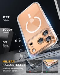 Kryt Miracase na iPhone 17 Pro Max kompatibilný s MagSafe, 360-stupňová celotelová ochrana proti nárazom 4