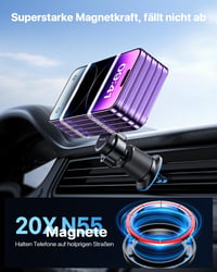 Suport Auto Magnetic Miracase MagSafe - cu 20 Magneți N55, Rotire 360°, Suport Magnetic Universal pentru iPhone și Smartphone, Negru 6