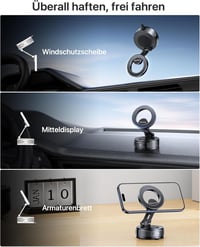 Miracase MagSafe autós telefontartó 360° forgatható mágneses KFZ tartó - vacuum 2