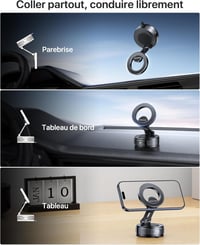 Miracase MagSafe autós telefontartó 360° forgatható mágneses rögzítés 2