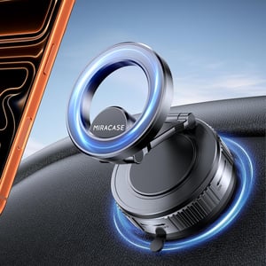Miracase MagSafe magnetski auto držač za telefon, 360°, vakuumski - crni