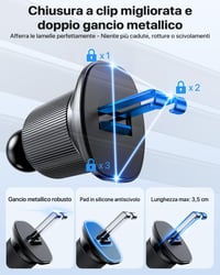 Miracase MagSafe magnetski auto držač za telefon - za ploču i ventilacijski otvor, crni 5