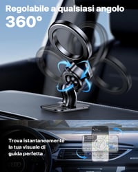 Miracase MagSafe magnetski auto držač za telefon - za ploču i ventilacijski otvor, crni 7