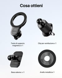 Miracase MagSafe magnetski auto držač za telefon - za ploču i ventilacijski otvor, crni 9
