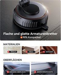 Miracase 2026 MagSafe mágneses autós telefontartó, katonai vákuumos tapadókorong, 360°, iPhone 17/16/15 Pro Max 8