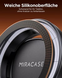 Miracase 2026 MagSafe mágneses autós telefontartó, katonai vákuumos tapadókorong, 360°, iPhone 17/16/15 Pro Max 5