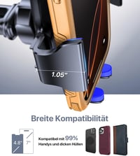 Miracase Univerzális Autós Telefontartó Szellőzőrácsra és Szélvédőre - black 4