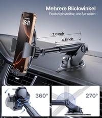 Miracase Univerzális Autós Telefontartó Szellőzőrácsra és Szélvédőre - black 6