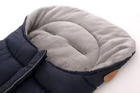 Sac de iarnă universal Miracle Baby pentru cărucior, scoică auto și landou, 102 x 54 cm, albastru 3