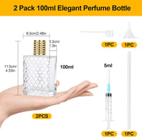 MirraSwit 2db 100ml Utazó Parfüm Spray Palack Uniszex Tölthető Szórófejes Flacon 2
