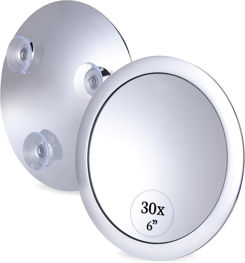 Mirrorvana 30x nagyítós kozmetikai tükör 15cm króm szívócsészés