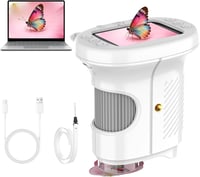 Misilmp 1000x digitális gyermek mikroszkóp 2.4" kijelzővel, 8 LED-del, hordozható fehér - White 1