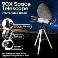 Misilmp 360/50mm csillagászati távcső 90x nagyítás gyerekeknek felnőtteknek 2