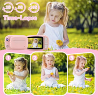 Misilmp Instant Digitális Gyermekkamera 3.5" 1080P Nyomtatóval Pink 5