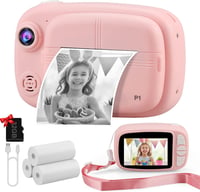 Misilmp Instant Digitális Gyermekkamera 3.5" 1080P Nyomtatóval Pink 1