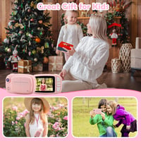 Misilmp Instant Digitális Gyermekkamera 3.5" 1080P Nyomtatóval Pink 7
