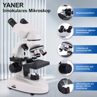 Misoterm Binokuláris Mikroszkóp 40X-2000X Felnőtteknek Diákoknak Dupla Mechanikus Asztallal Koaxiális Durva Finom Fókuszálással 4