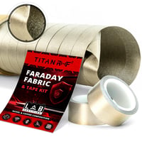 Súprava Mission Darkness TitanRF Faraday Fabric Pro na vlastnú výrobu, vojenská trieda, blokovanie RF signálu 1,1 m x 5,5 m, proti WiFi, Bluetooth a mobilným sieťam 1