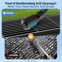 Mistcado Elektromos Grillkefe Akkumulátoros 3 Fokozatú Tisztítás Rozsdamentes Acél Fekete 3