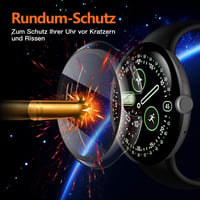 Puzdro Misxi pre Google Pixel Watch 4 z tvrdého PC s ochranou displeja, 41 mm, priehľadné – 2 ks 4