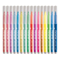 Set carioci cu sclipici Mitama, 16 bucăți, Carioci cu vârf subțire și sclipici, 8 carioci standard + 8 carioci cu sclipici, formă triunghiulară, lavabile, set creativ pentru copii 2